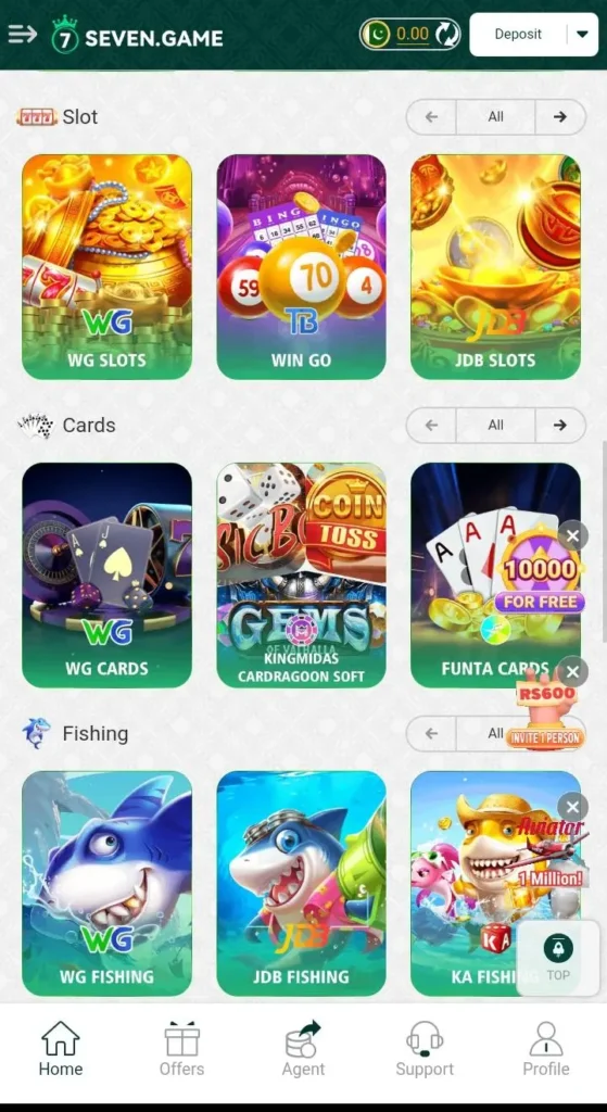 7game Slots & Rewards