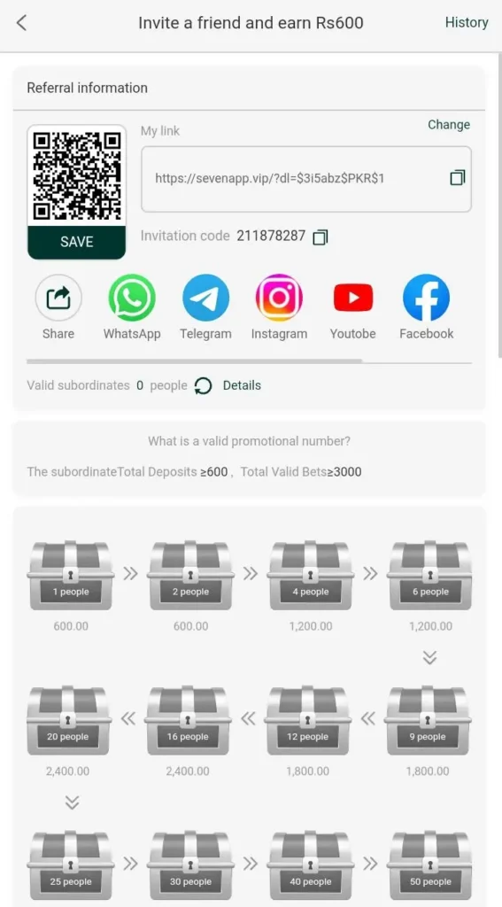 Invite and earn